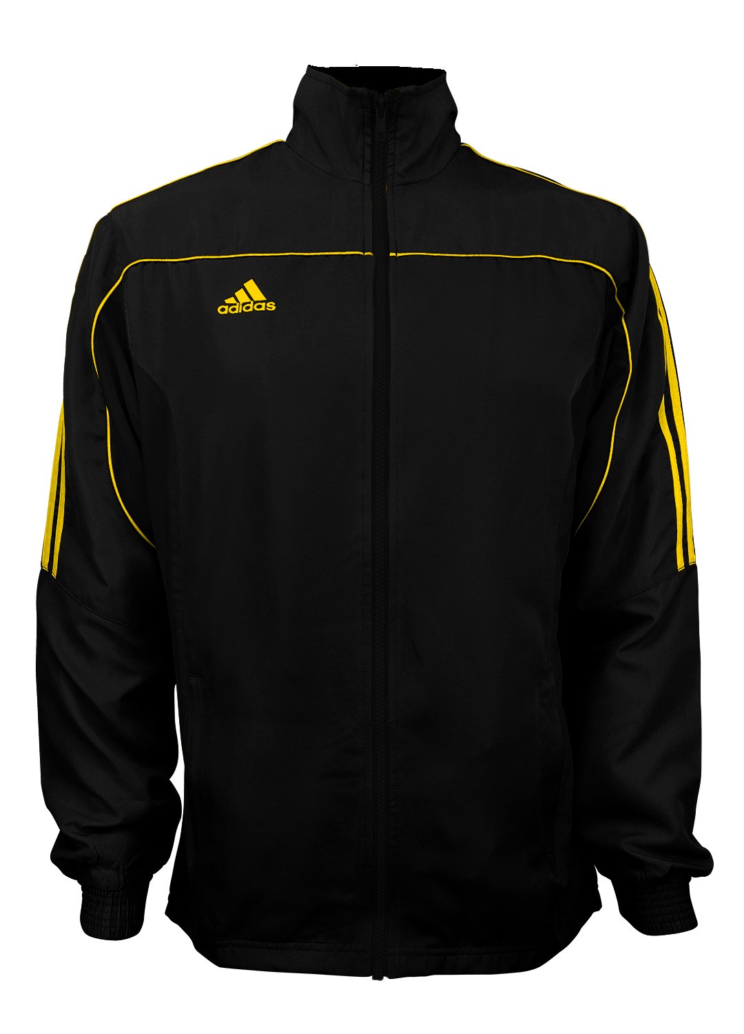 adidas Martial Arts 3-Stripes Light Tracksuit 100% Polyester Long Sleeve Jacket – Black/Gold