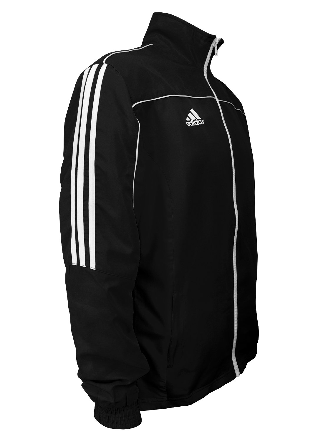 adidas Martial Arts 3-Stripes Light Tracksuit 100% Polyester Long Sleeve Jacket – Black/White