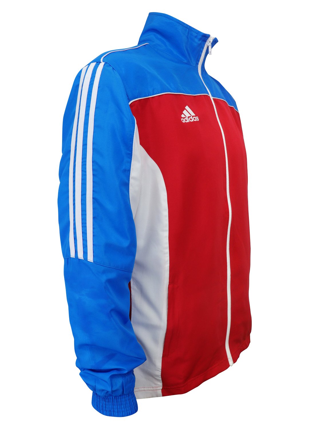 adidas Martial Arts 3-Stripes Light Tracksuit 100% Polyester Long Sleeve Jacket – Red/White/Blue